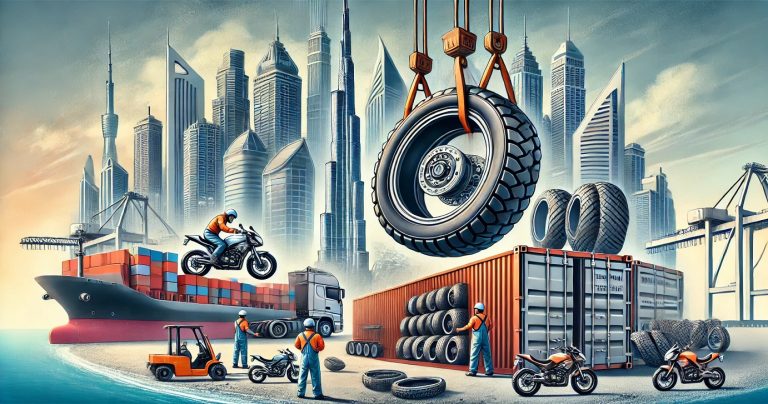 تجارت تایر موتورسیکلت در دبی کراس استافینگ یا صادرات مستقیم؟